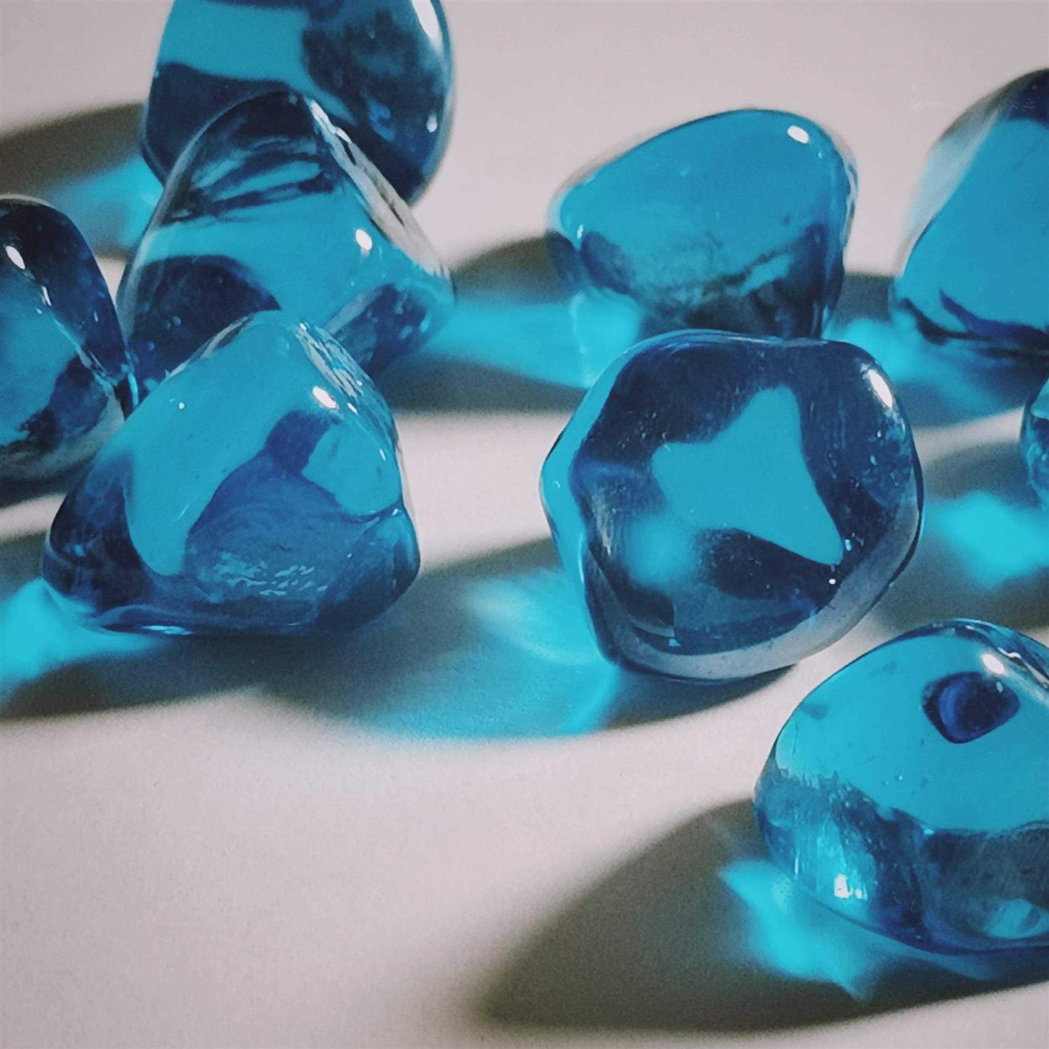 Chilli Cosmos Fire Glass Diamond 1 Inch Fire Pit Glass Rocks for Propane or Gas Fire Pit