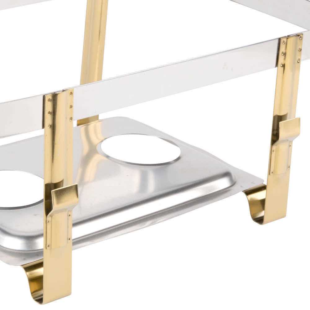 Update International DC-6N 8 Qt. Gold Accented Oblong Chafer