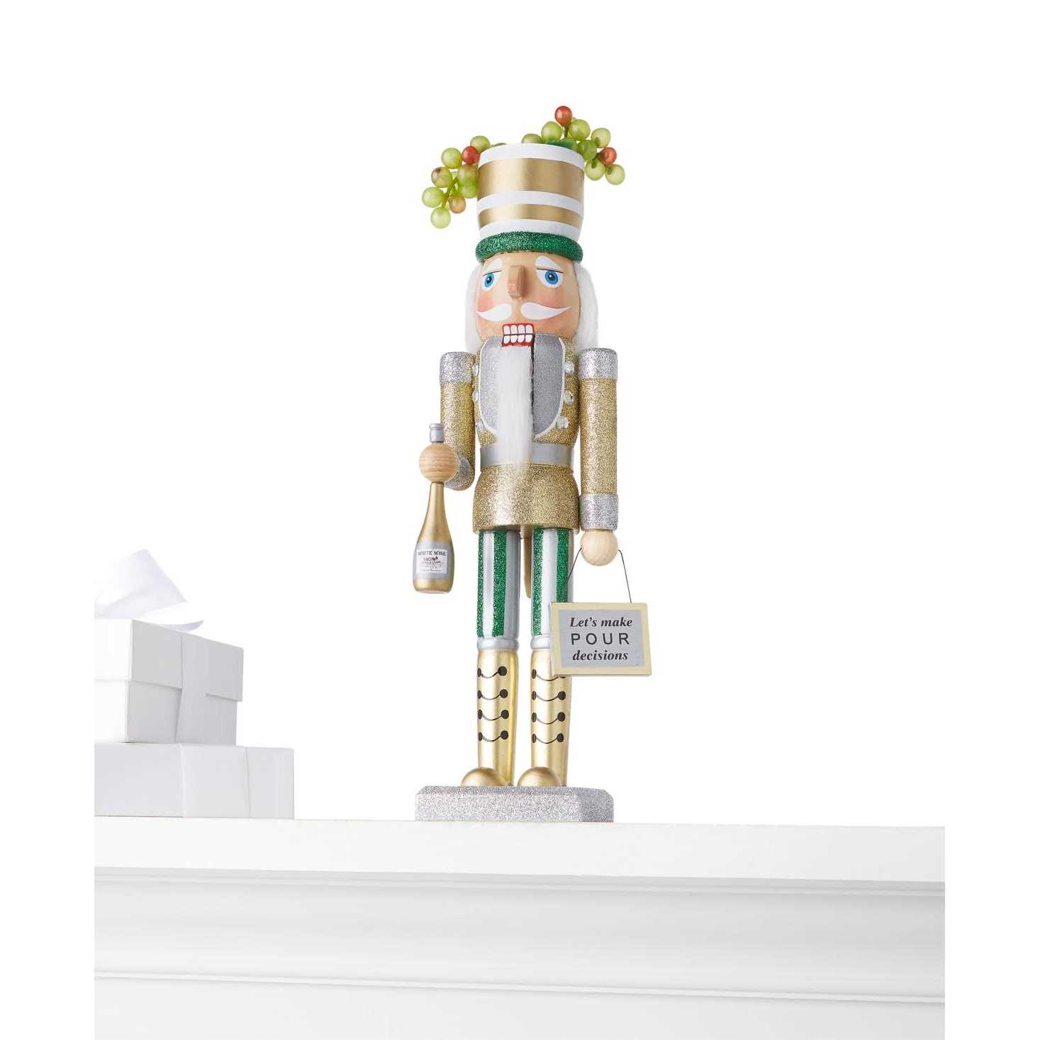 Holiday Lane 15 Wine Nutcracker Table Piece