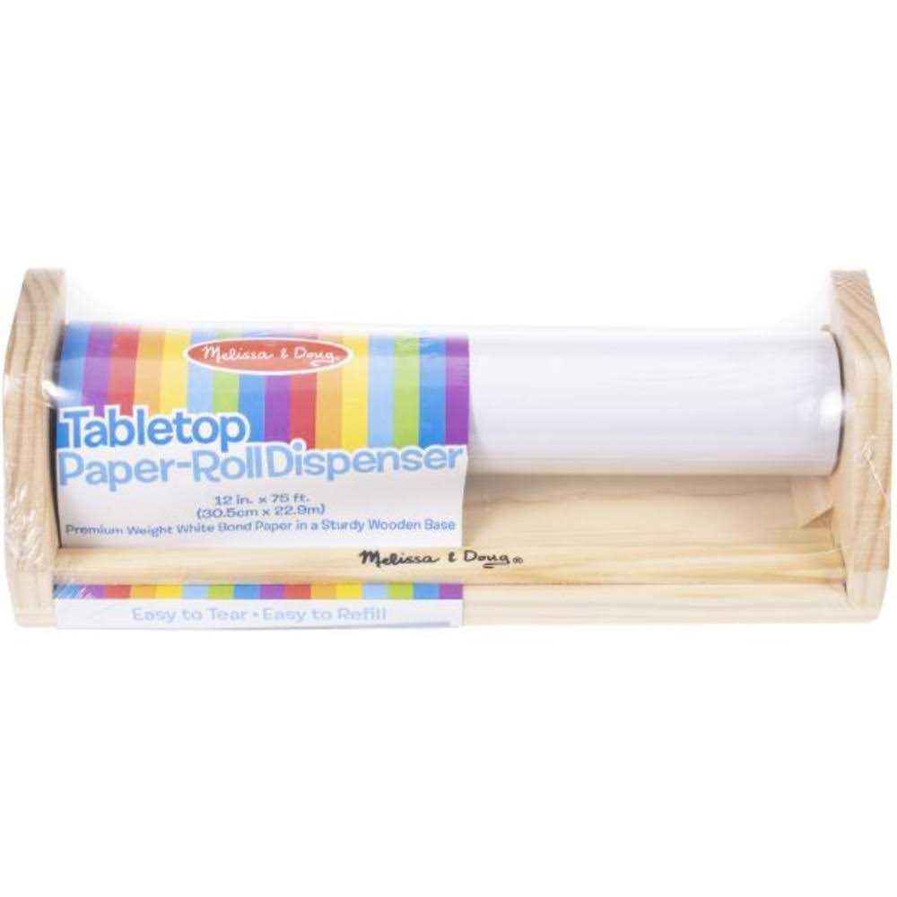 Melissa & Doug Tabletop Wooden Paper Roll Dispenser