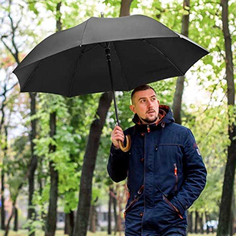 ZY-Umbrella 62 Unisex Large Double Golf Rain Umbrella, Portable and Lightweight with Small Folding Length