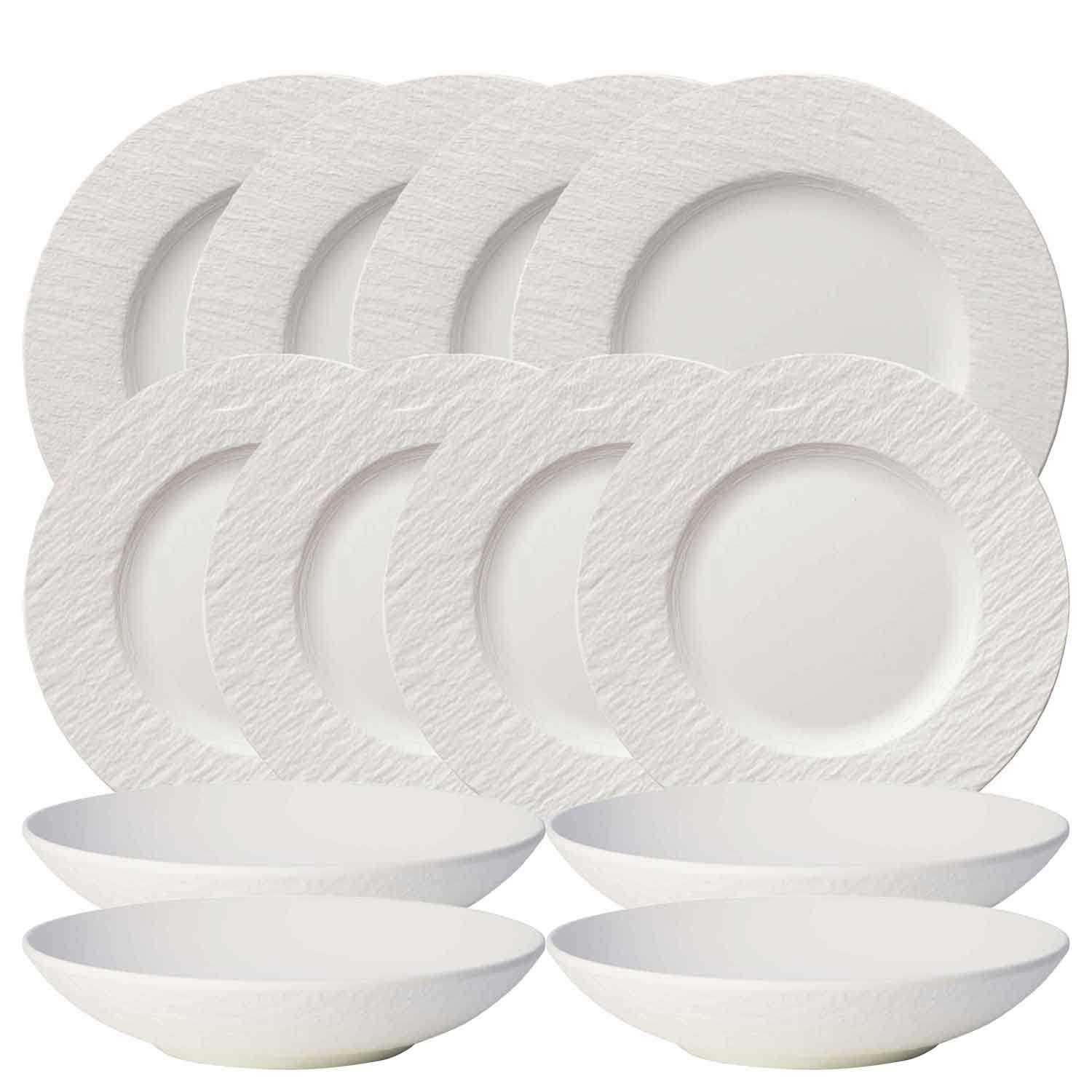 Villeroy & Boch Manufacture Rock 12-Piece Dinnerware Set