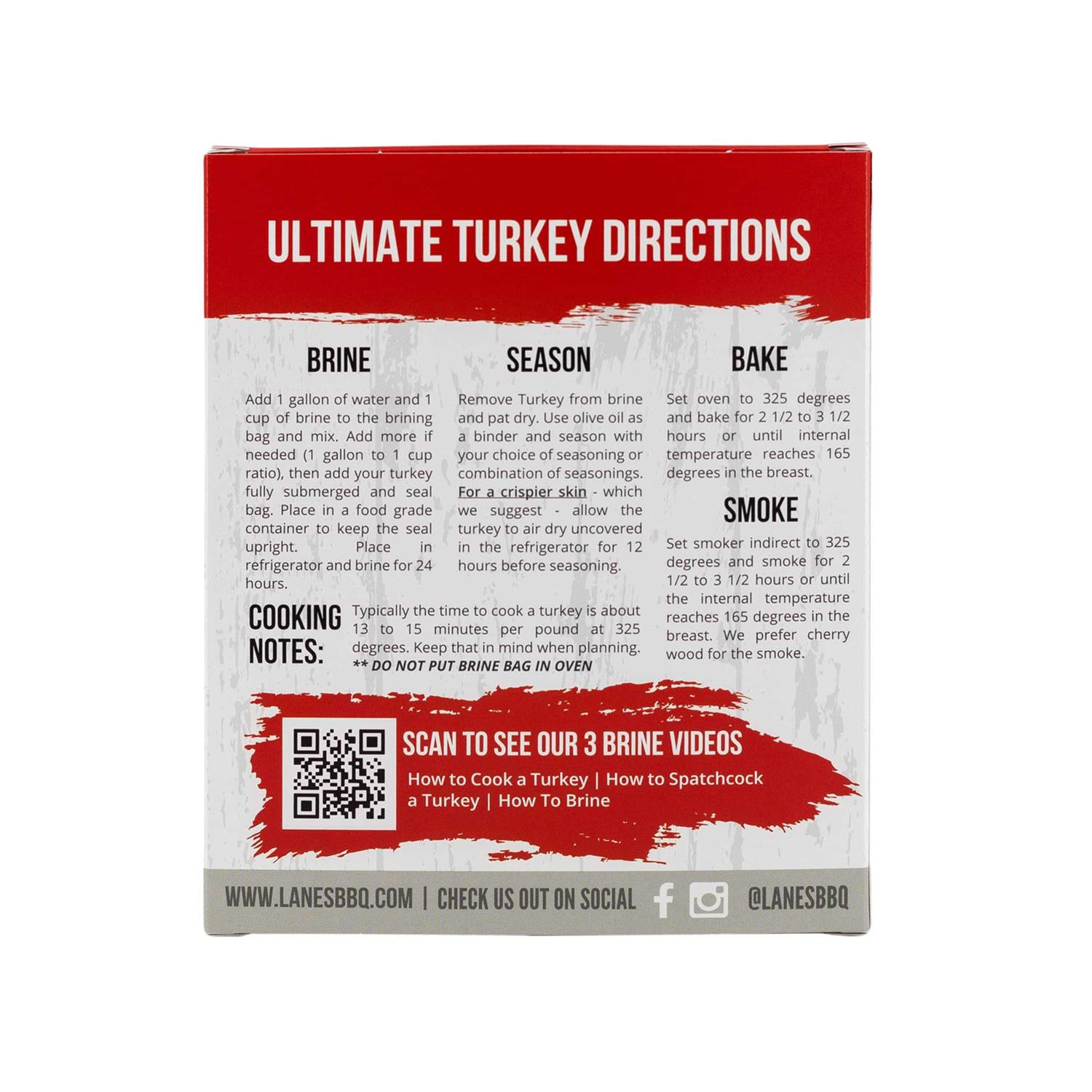 Lane’s Turkey Brining Bag