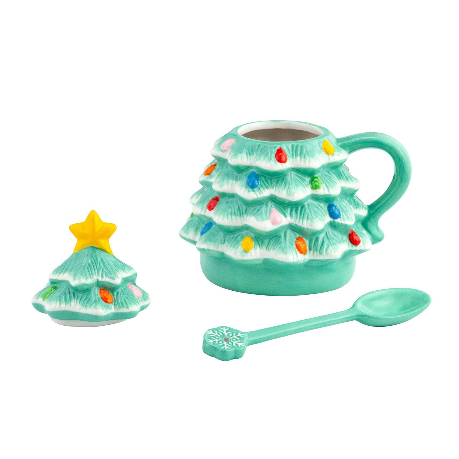Lidded Nostalgic Tree Mug with Spoon Mr. Christmas