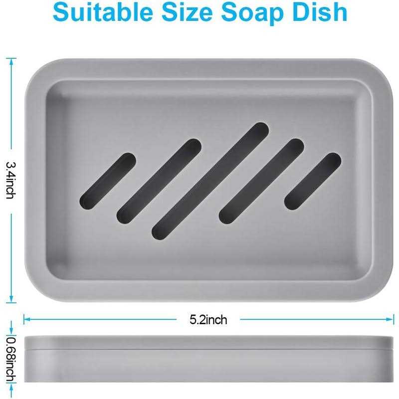 2pcs Draining Soap Dishes Dishwashing Sponge Soap Holder With Water Tray