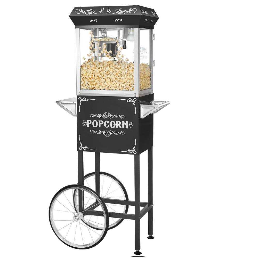 Great Northern Foundation Popcorn Machine with Cart Popper Makes 2 Gallons 661924EPN