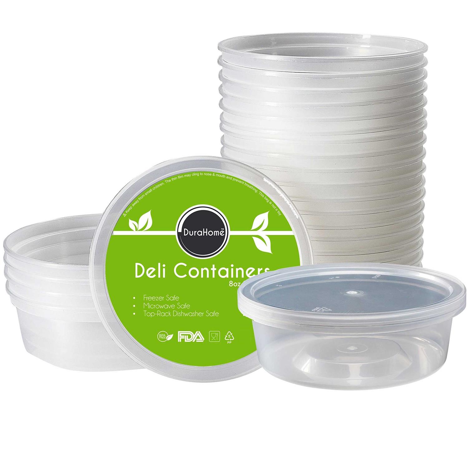Durahome Deli Containers with Lids Food Storage Leakproof
