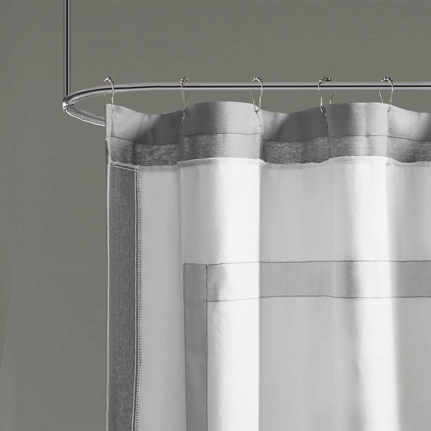 Madison Park Greyson Cotton Shower Curtain