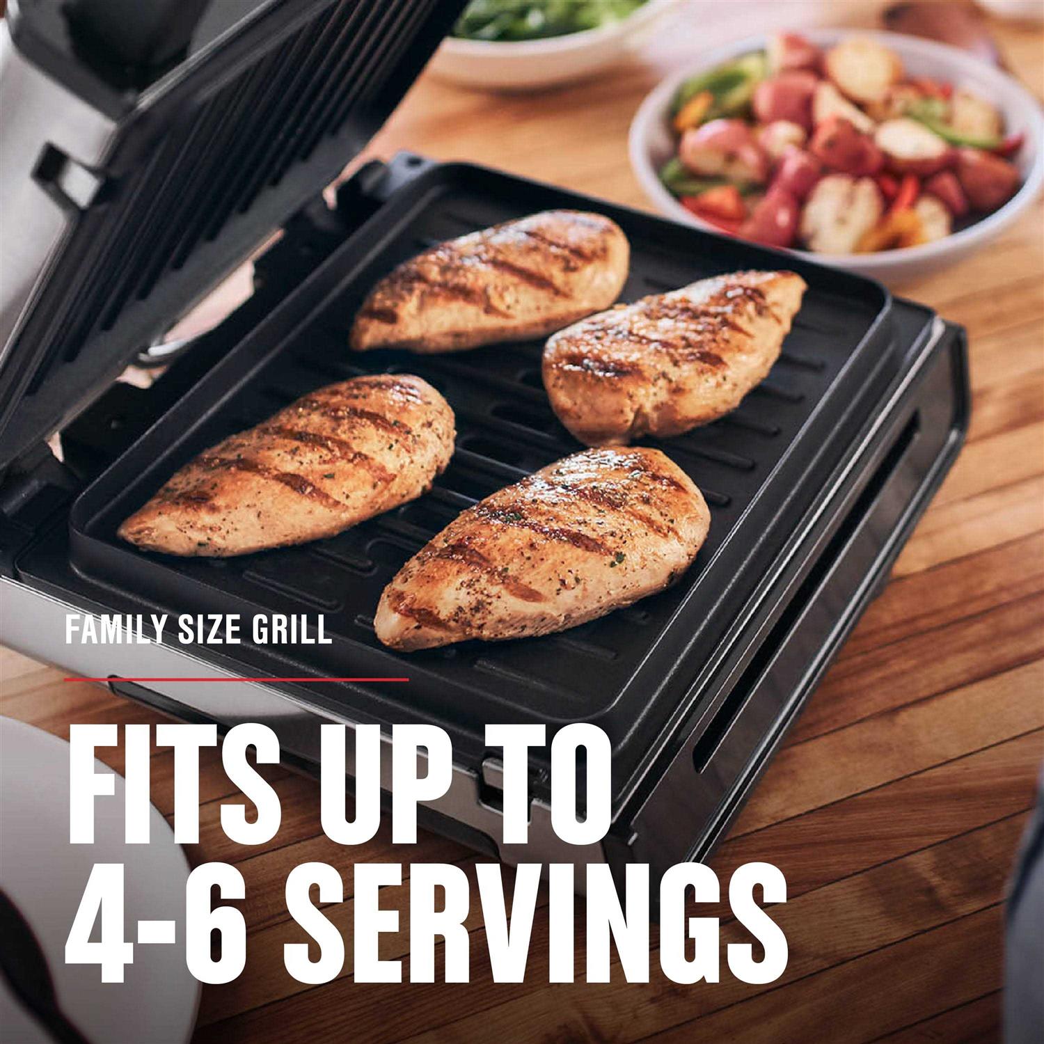 George Foreman Contact Smokeless Ready Grill GRS6090B-1
