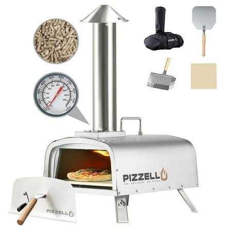 Pizzello Portable Pellet Pizza Oven Outdoor Wood Fired Pizza Ovens Included Pizza Stone