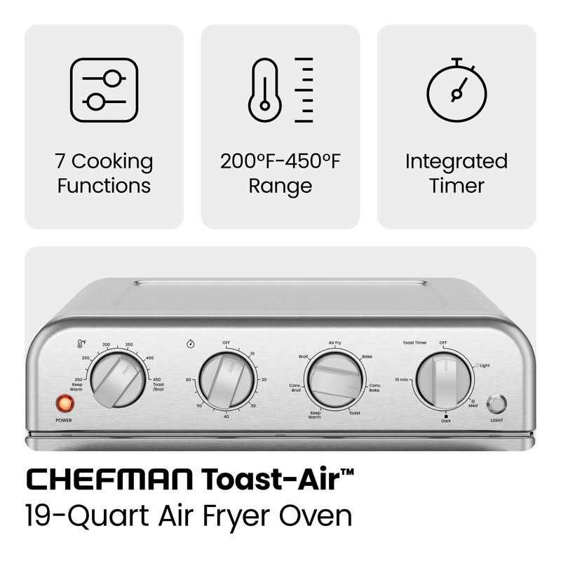 Chefman 18L Toaster Oven Air Fryer