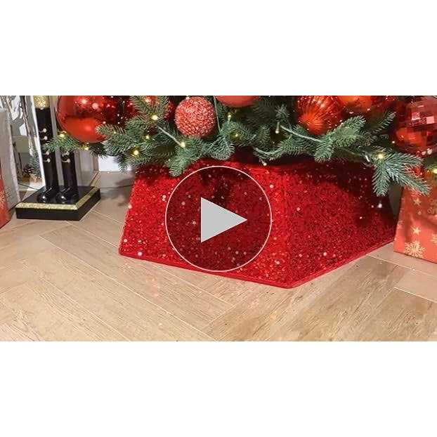 Transform Your Christmas Tree with Sunshine’s Sparkling Sequin Tree Skirt