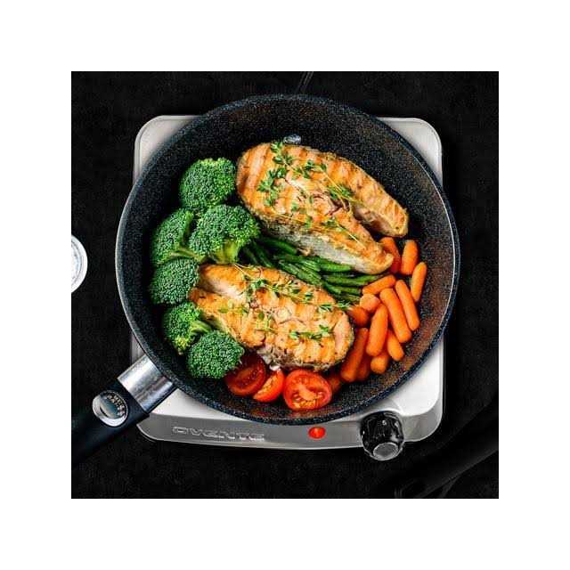 Ovente Electric Countertop Single Burner 1000w Cooktop with 7.25 Inch Cast Iron Hot Plate
