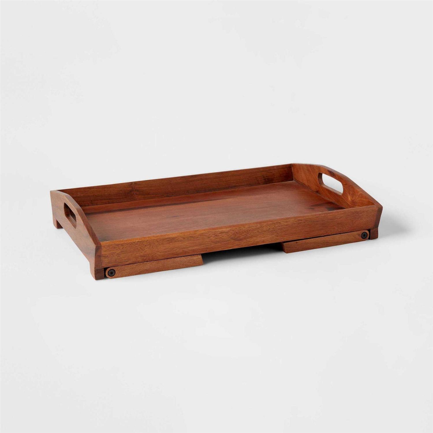 Threshold 22 x 14 Wood Signature Bed Tray
