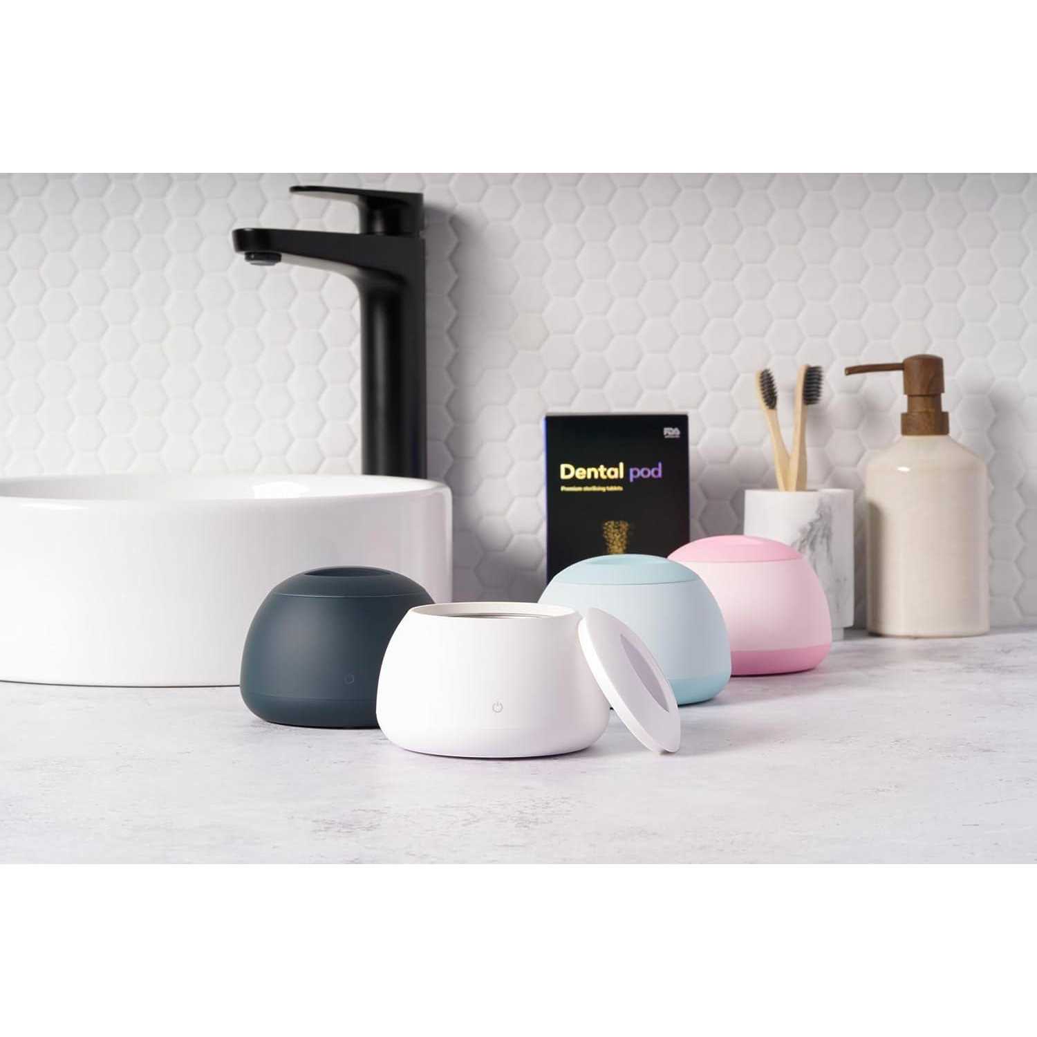 Zima Dental Jet Black Dental Pod Cleaner for Dentures Aligner