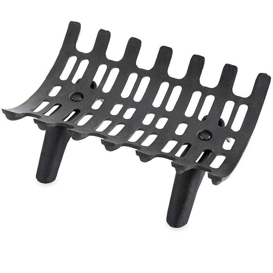 Plow Hearth Small Cast Iron Deep-Bed Self-Feeding Fireplace Grate