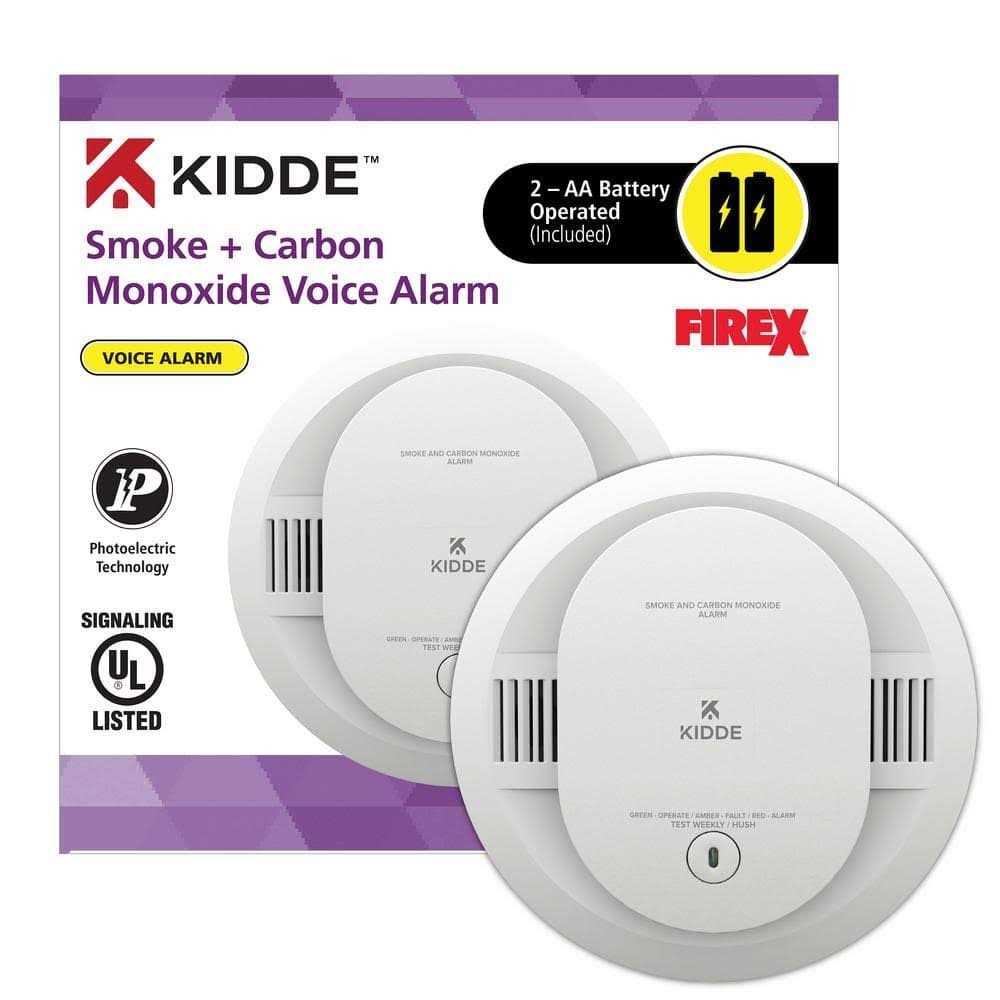 Kidde Firex Smoke and Carbon Monoxide Detector, Hardwired with AA-Battery Backup and Voice