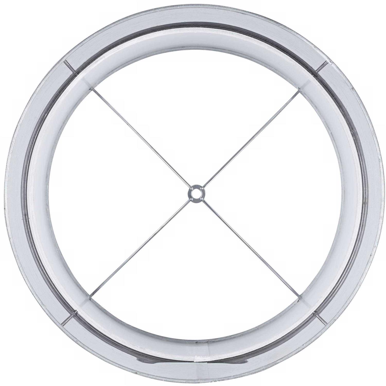 Springcrest Silver and White Double Sheer Shade 12x12x9