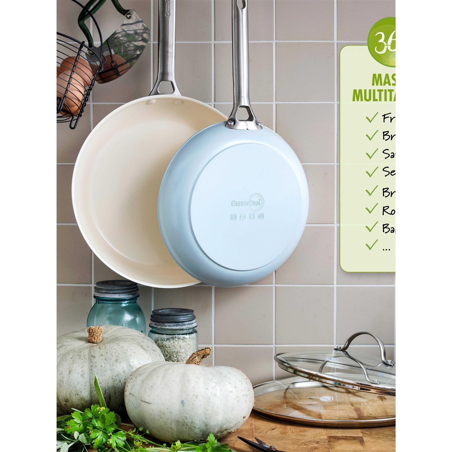 GreenPan Padova Ceramic Non-Stick Frypan Set