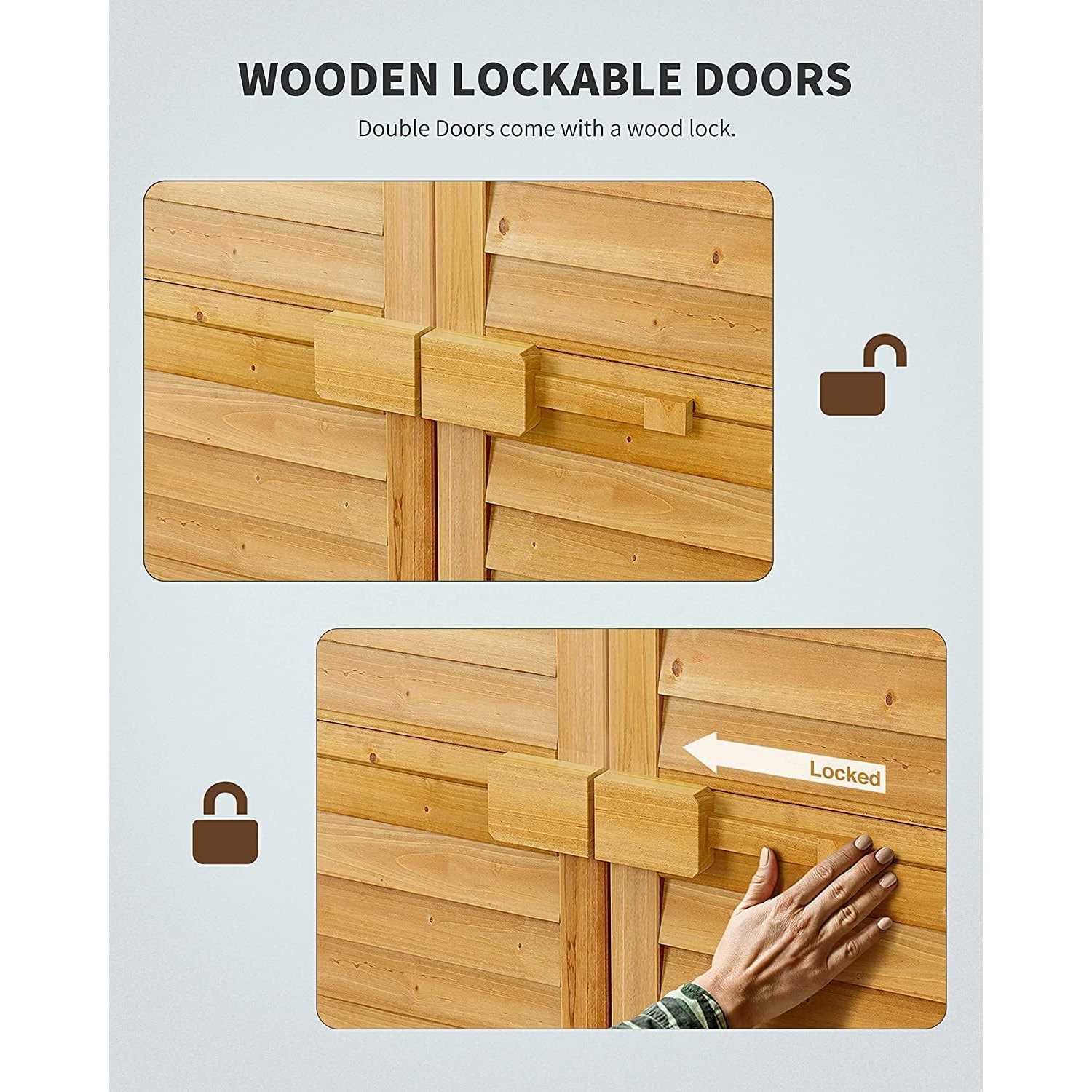 Lofka Outdoor Storage Cabinet Garden Shed w/ Asphalt Roof