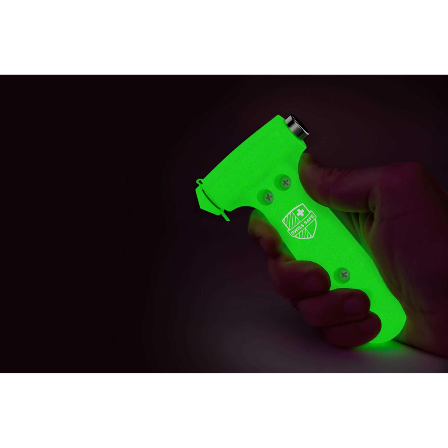 Swiss Safe 5-in-1 Car Safety Hammer, Emergency Escape Tool with Car Window Breaker and Seatbelt Cutter