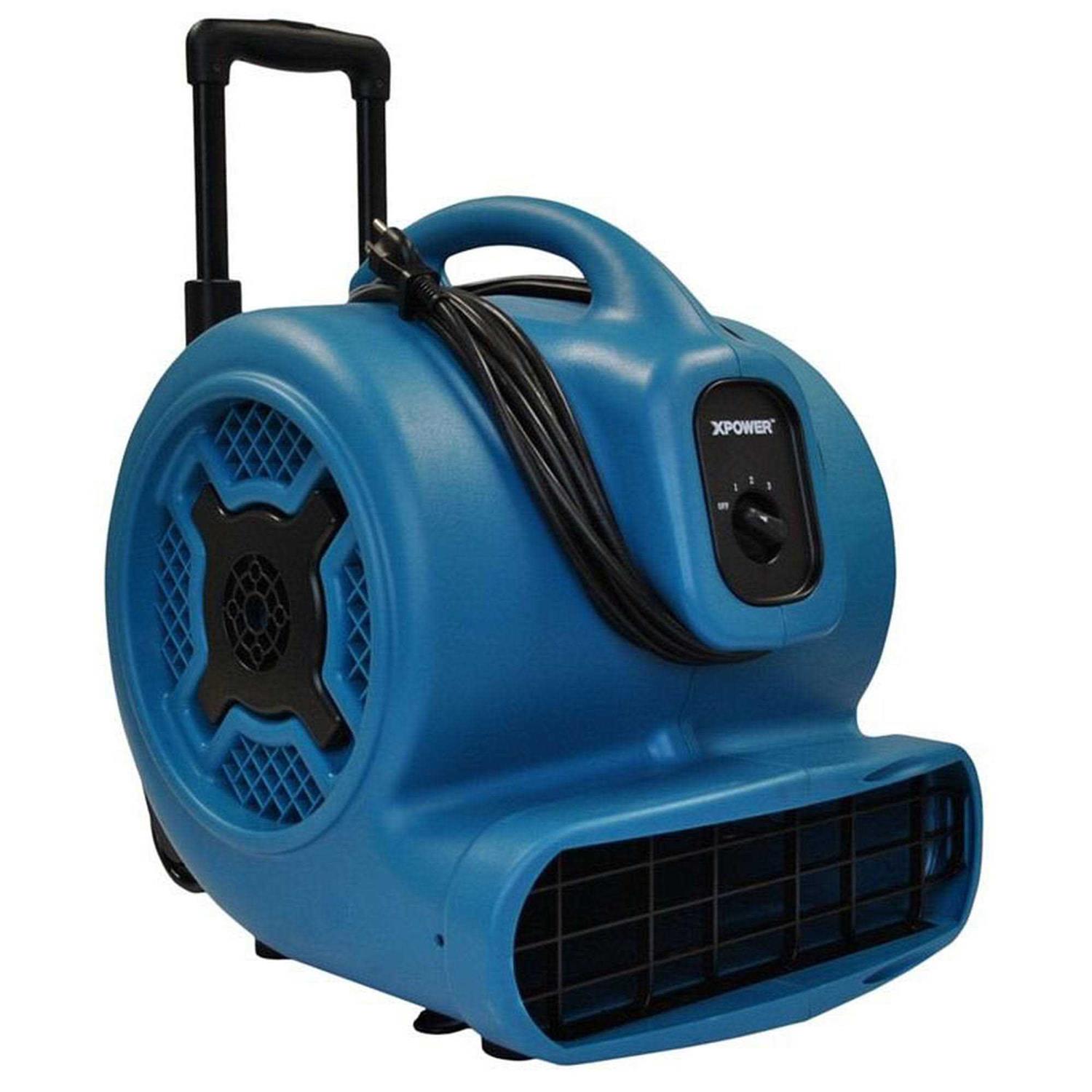 XPOWER Air Mover with Telescopic Handle and Wheels