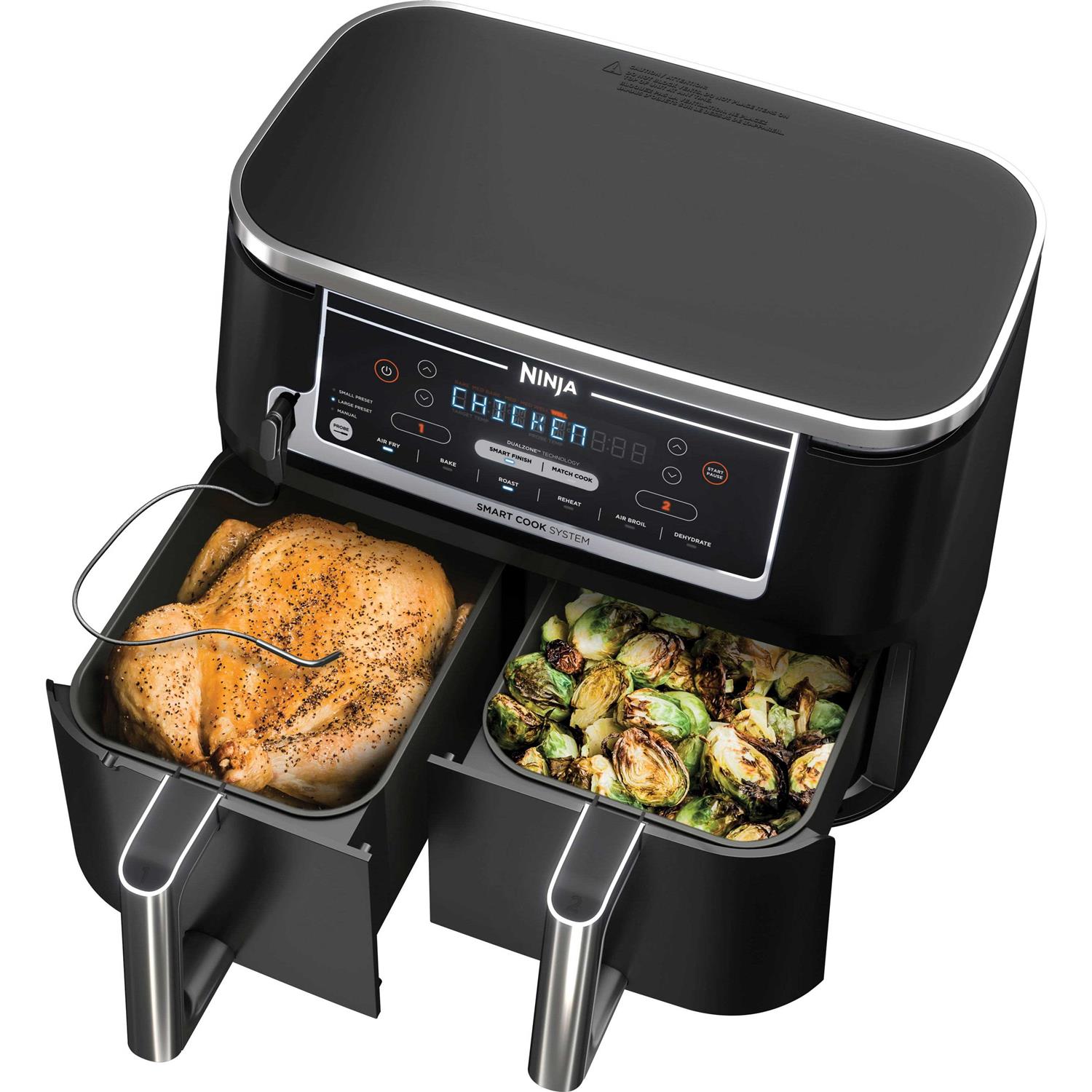 Ninja DZ550 Foodi 10 Quart 6-in-1 DualZone Smart XL Air Fryer 2