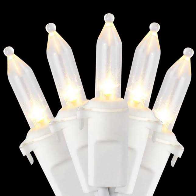 100L Warm White Mini LED White Wire Lights Home Accents Holiday