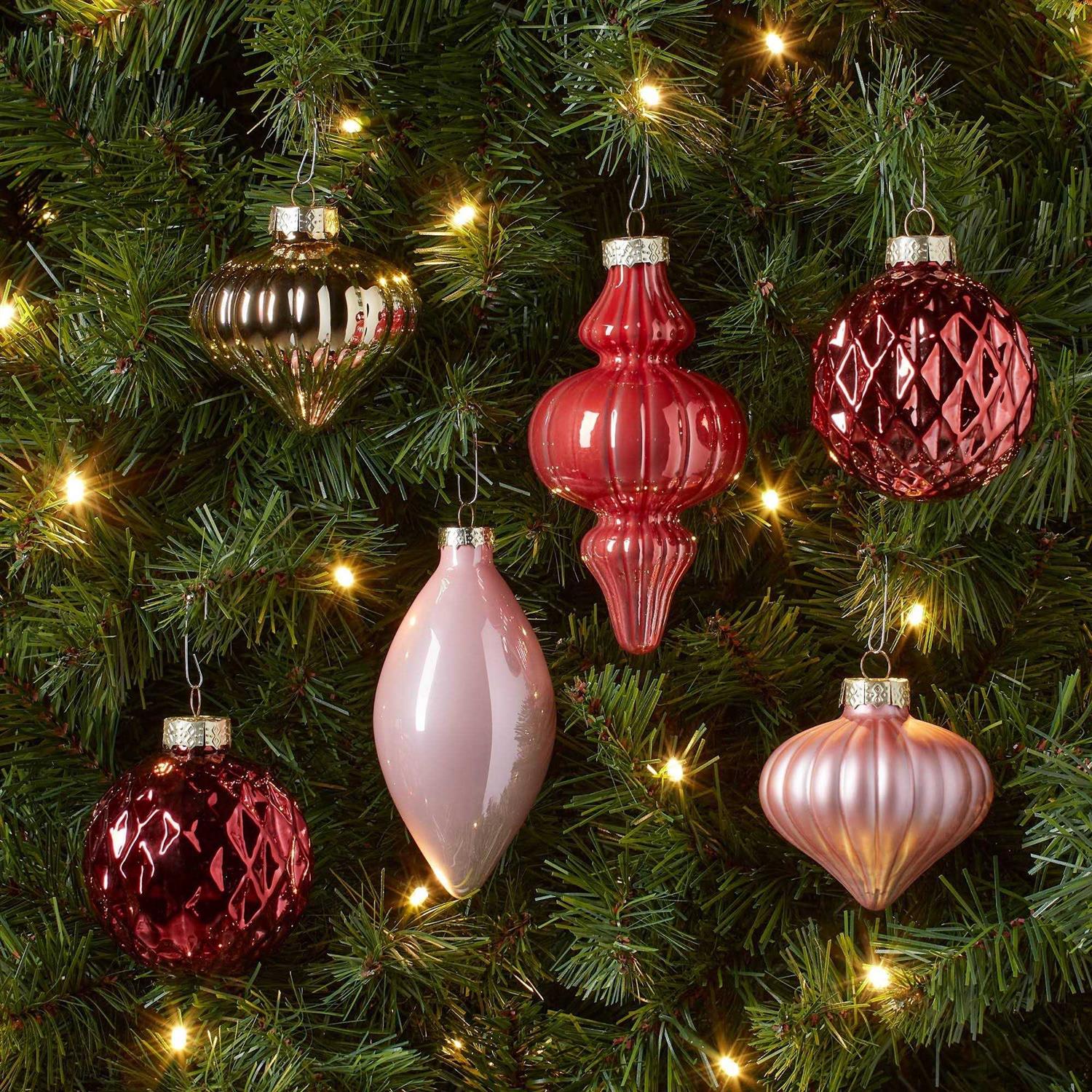 Wondershop Glass Christmas Tree Ornament Set 10pc