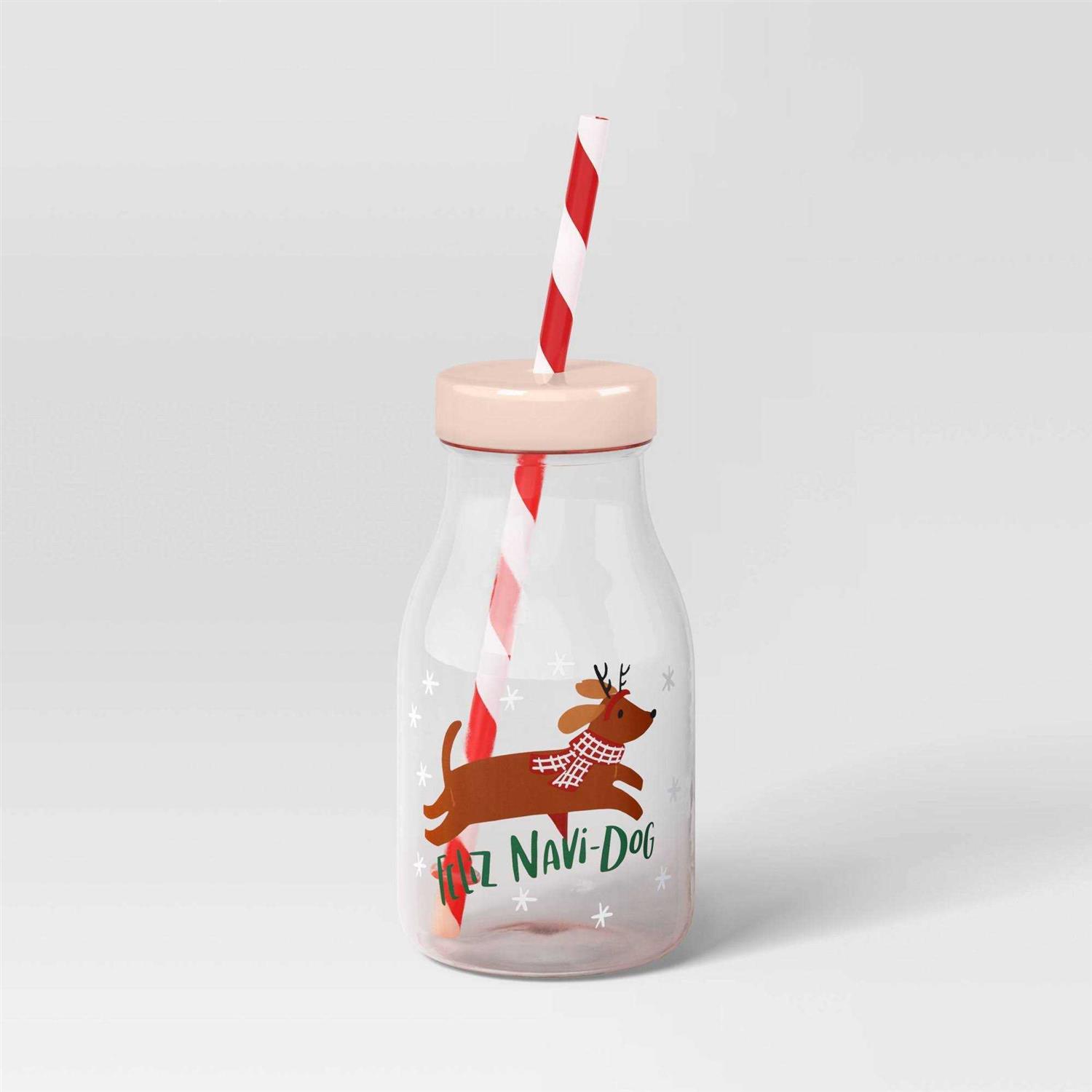 Wondershop 12oz Christmas Tumbler with Straw