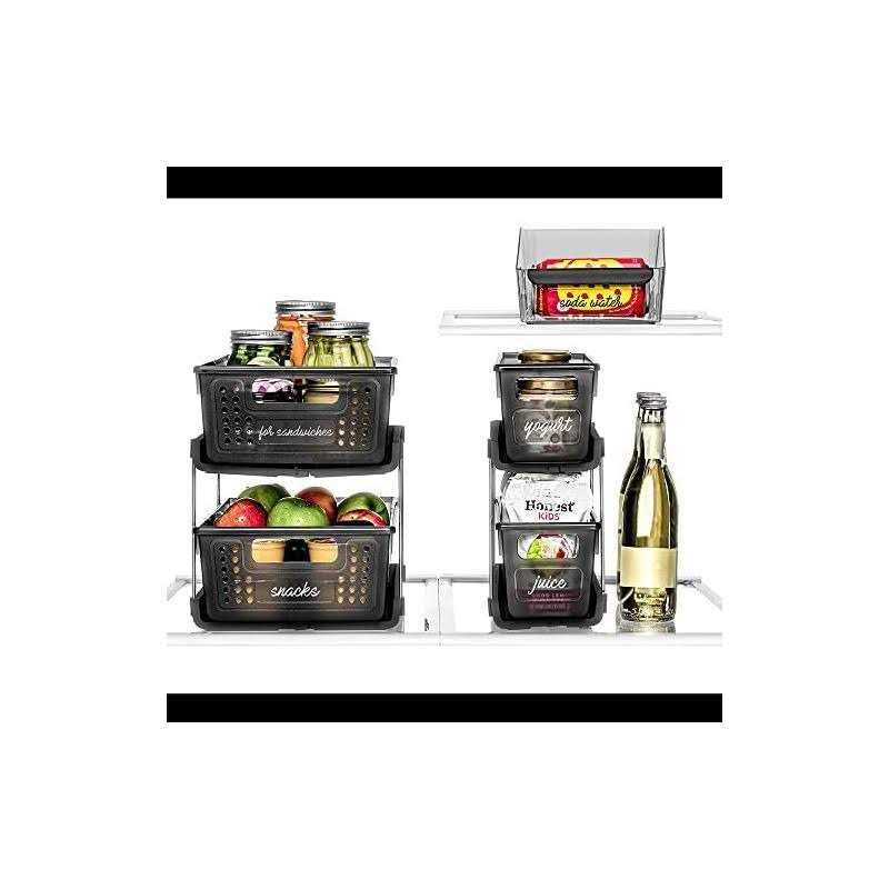 Madesmart 2-Tier Organizer with Dividers Slide-Out Baskets