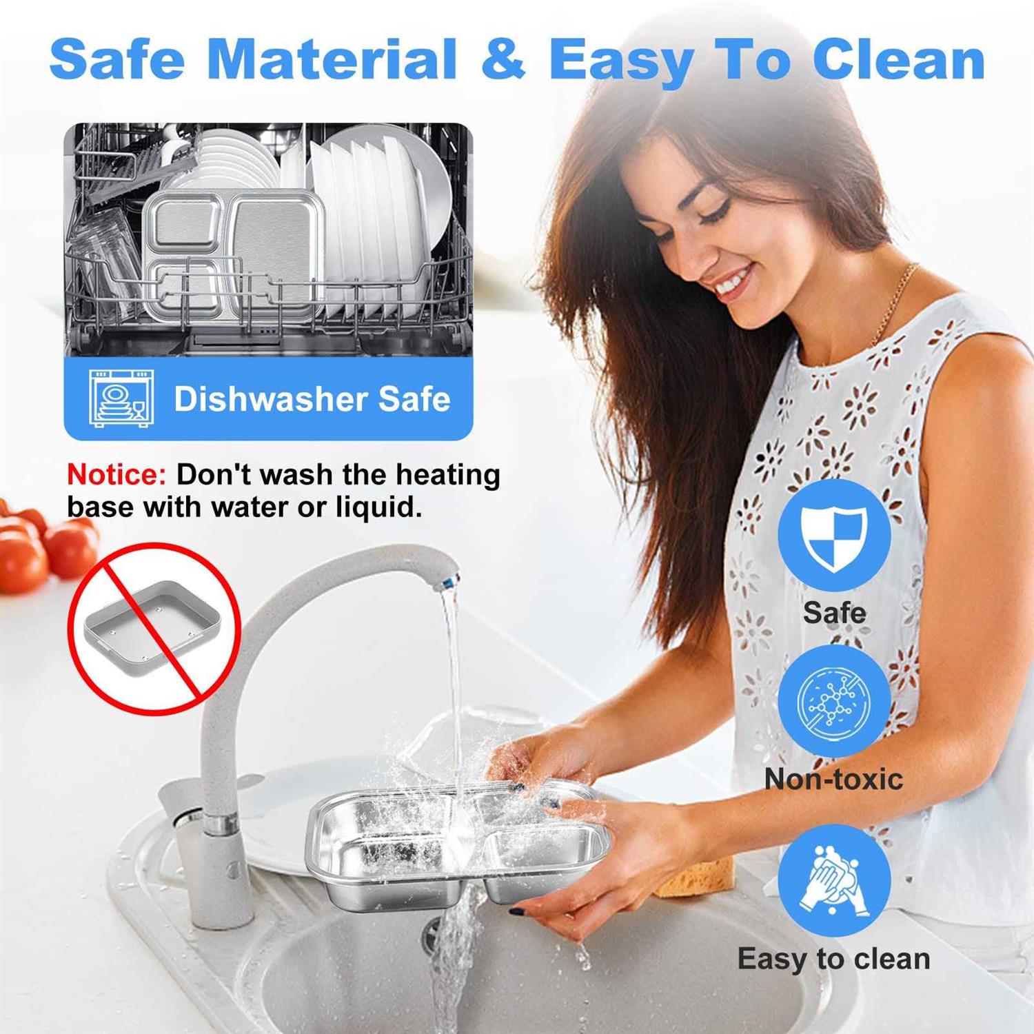 RIKDOKEN 60W Faster Heat Electric Lunch Box Heater for Car Truck Work Home