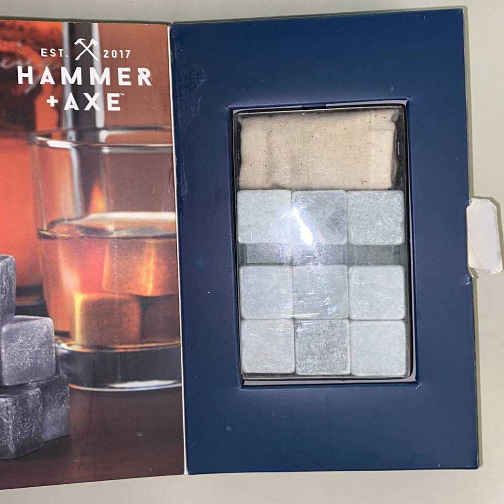 Hammer + Axe Whiskey Stones Set