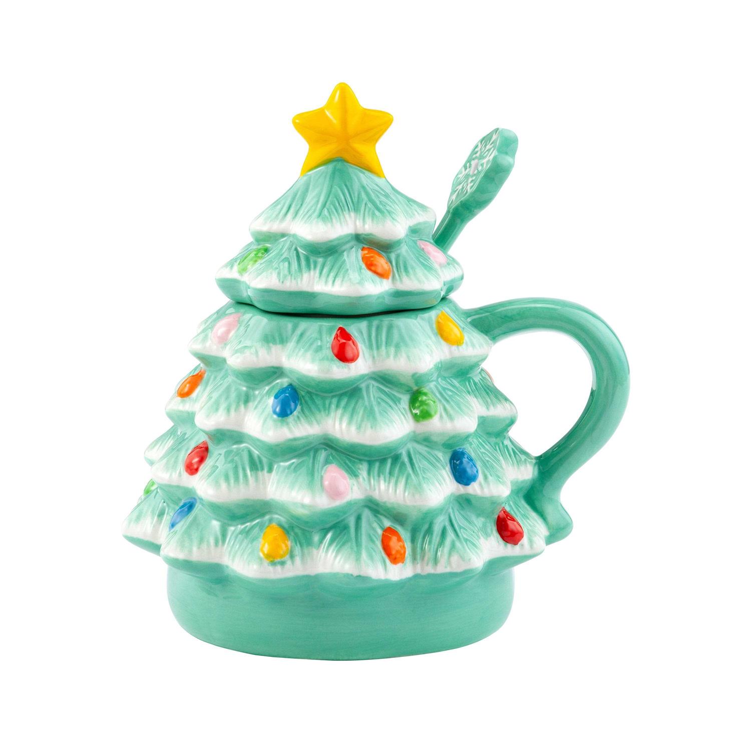Lidded Nostalgic Tree Mug with Spoon Mr. Christmas