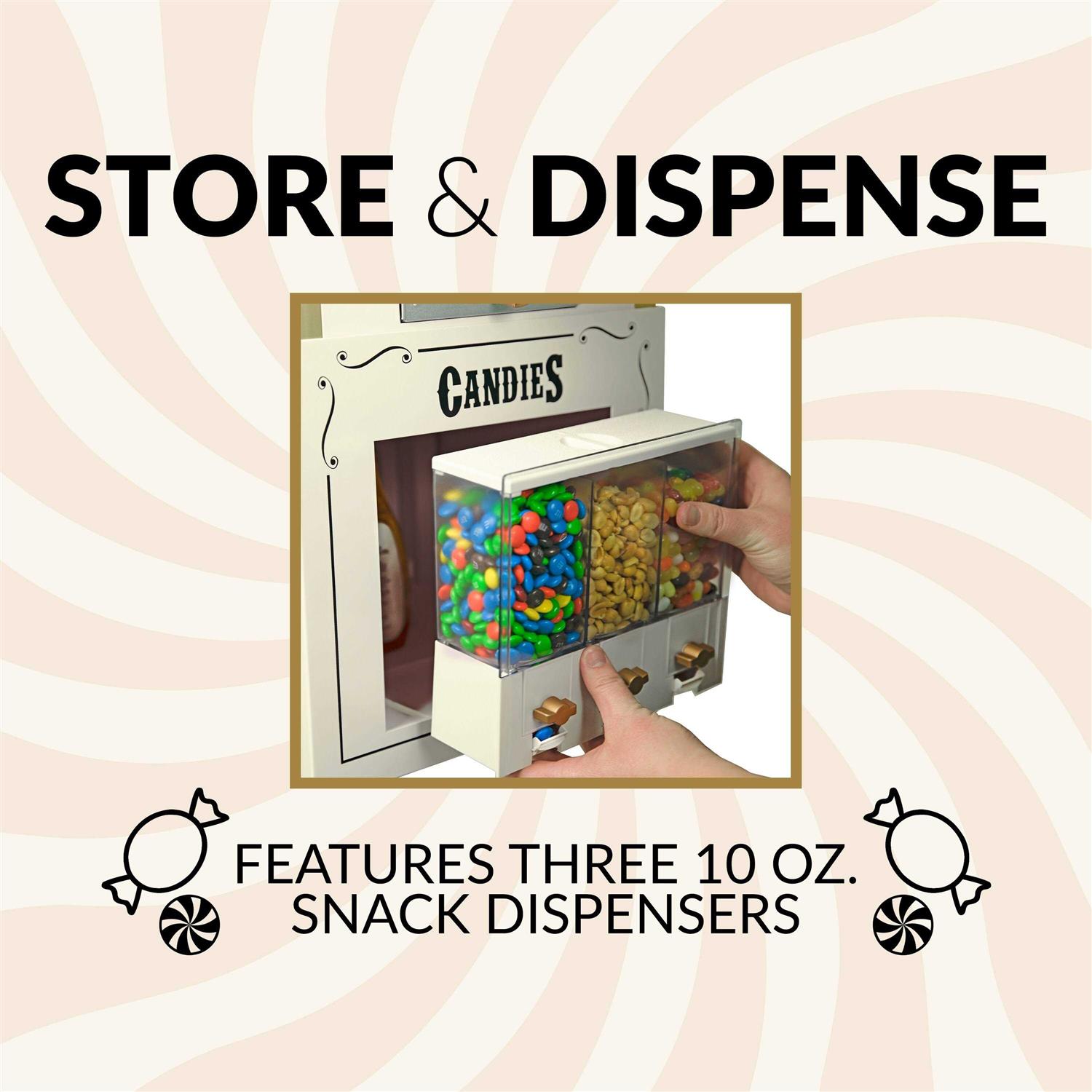 Nostalgia 53-Inch Popcorn Cart with Candy Dispenser