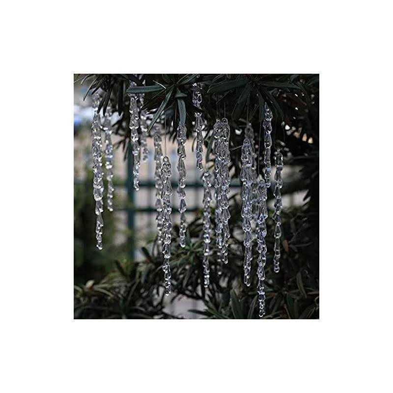 25 pcs icicles Ornament Set ToBeIT Christmas Decoration Acrylic Clear icicles Set