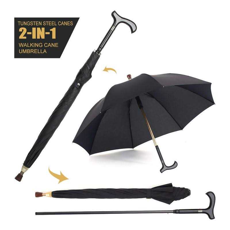 Lynkaye Walking Cane Umbrella Walking Sticks Crutch Umbrella