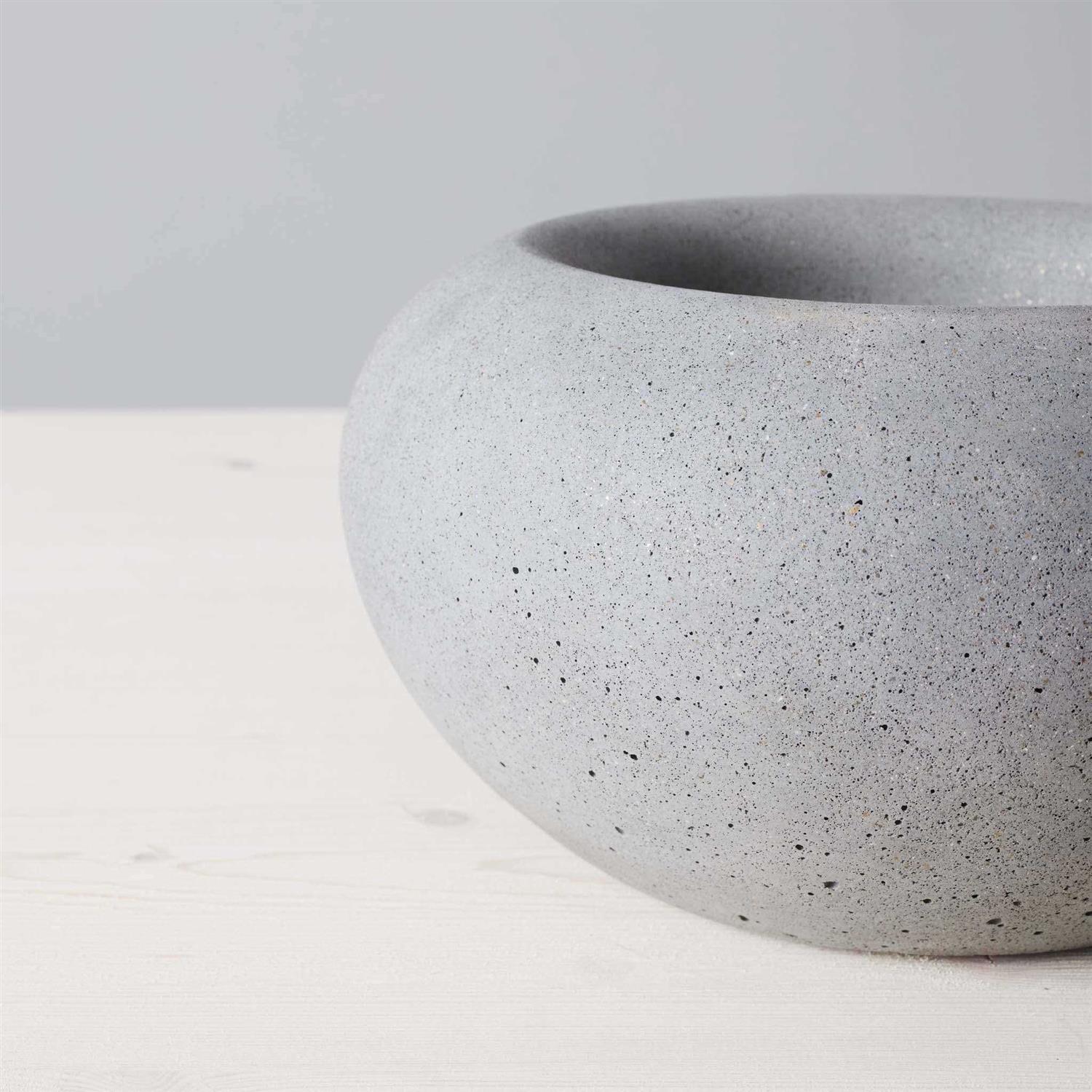 TerraFlame Stone Concrete Table Top Gel Fuel Fire Bowl Indoor and Outdoor Use TerraFlame