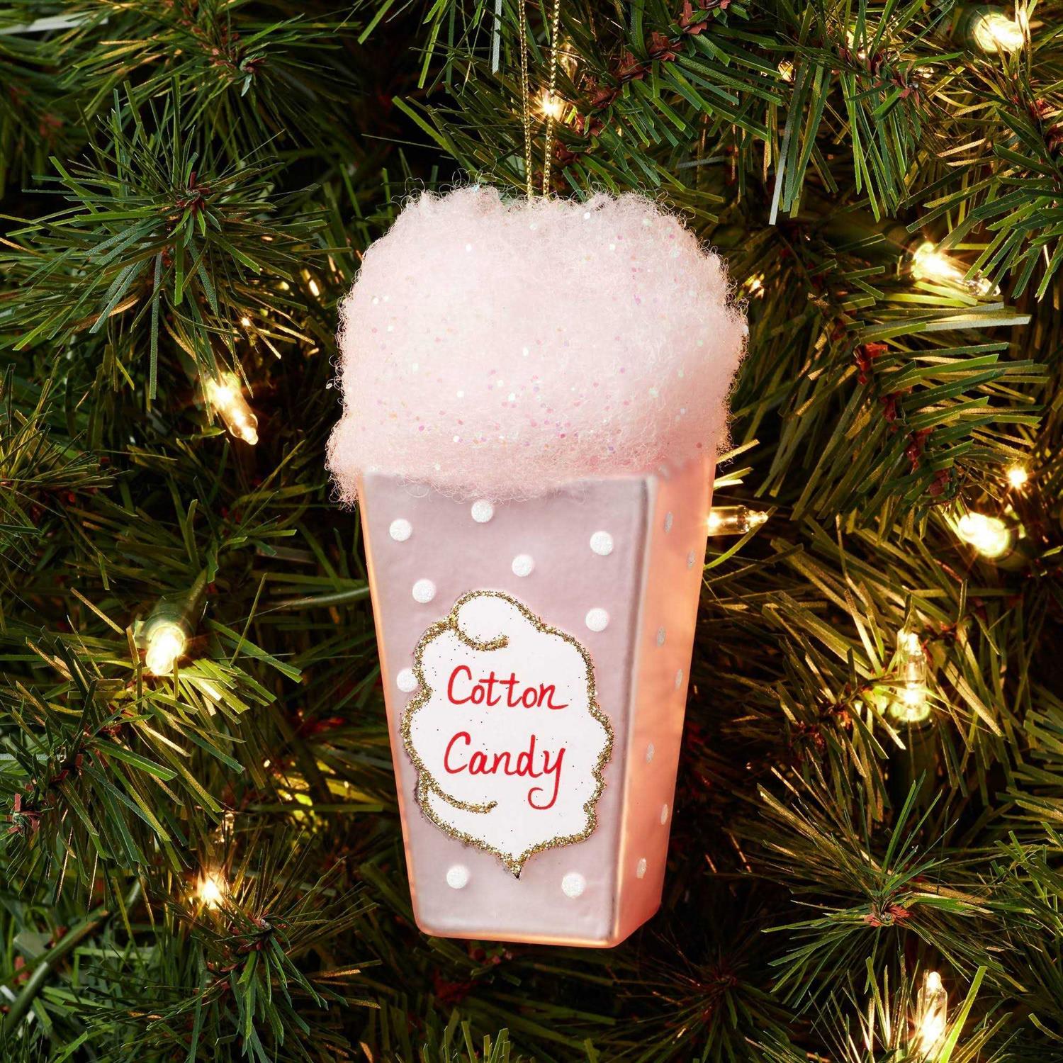 Wondershop Glass Cotton Candy Christmas Tree Ornament Pink