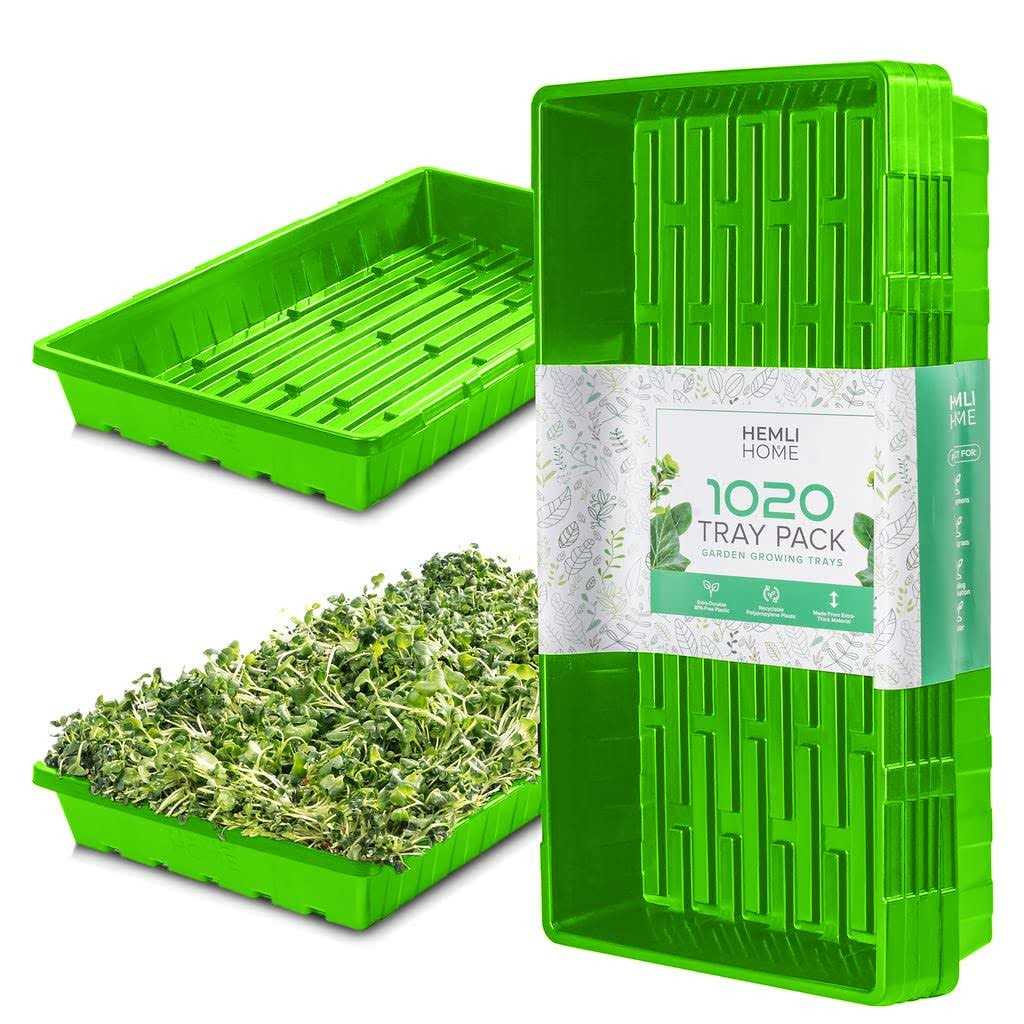 1020 Seed Starting Trays Plant Tray Microgreens Growing Trays Plastic Seed Trays