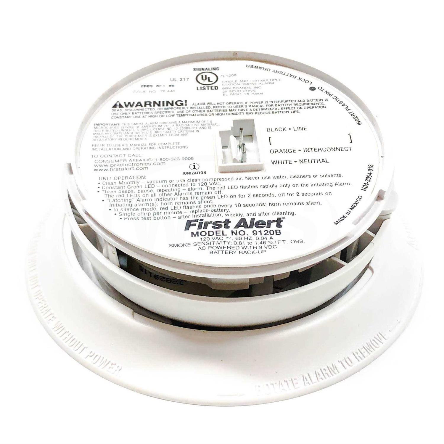 First Alert Photoelectric Smoke Alarm 7010B