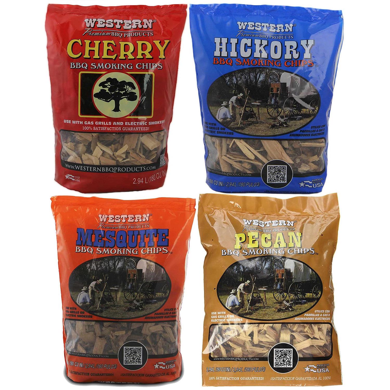 Western BBQ Smoking Wood Chips Variety Pack
