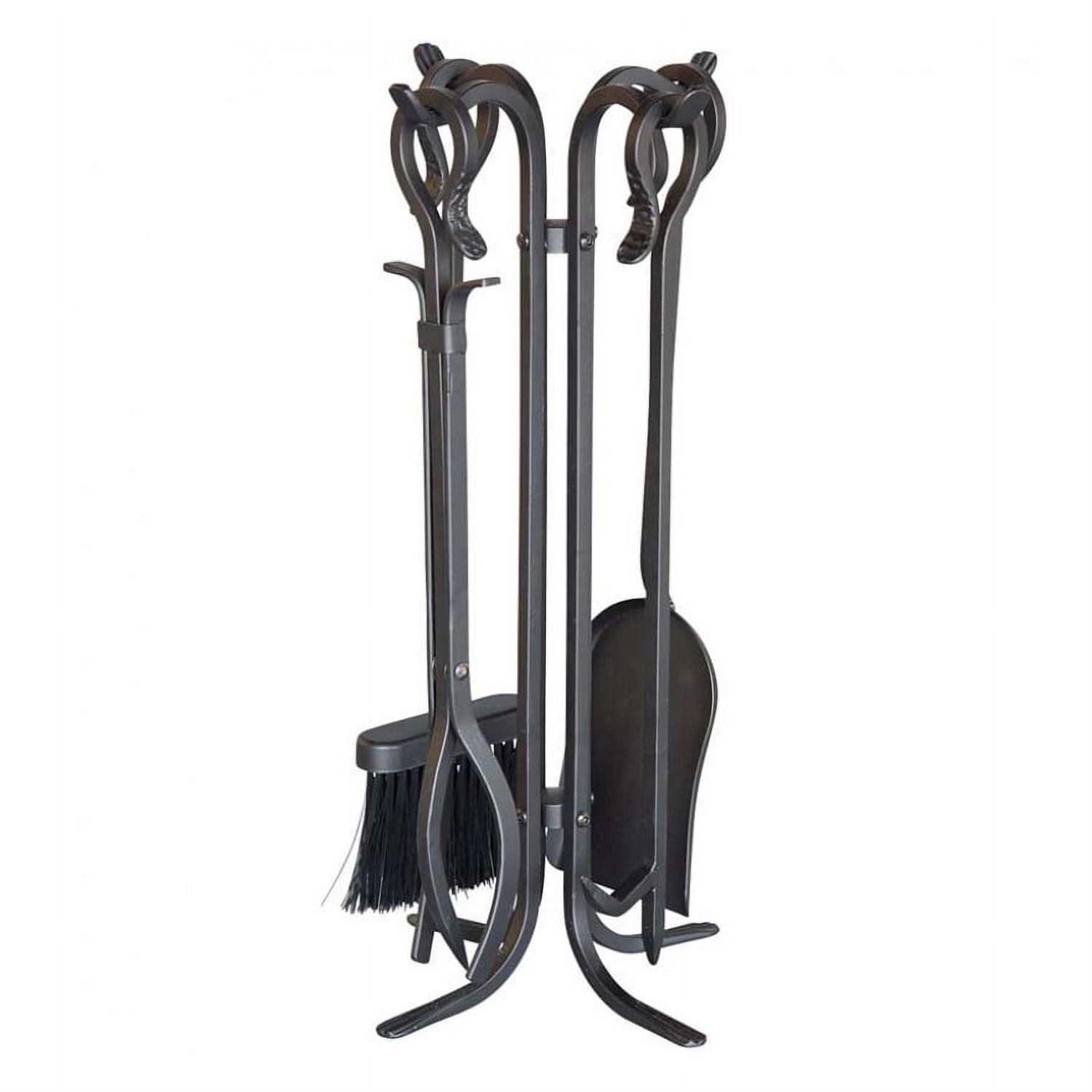 Plow & Hearth Compact Hand-Forged Fireplace Tool Set