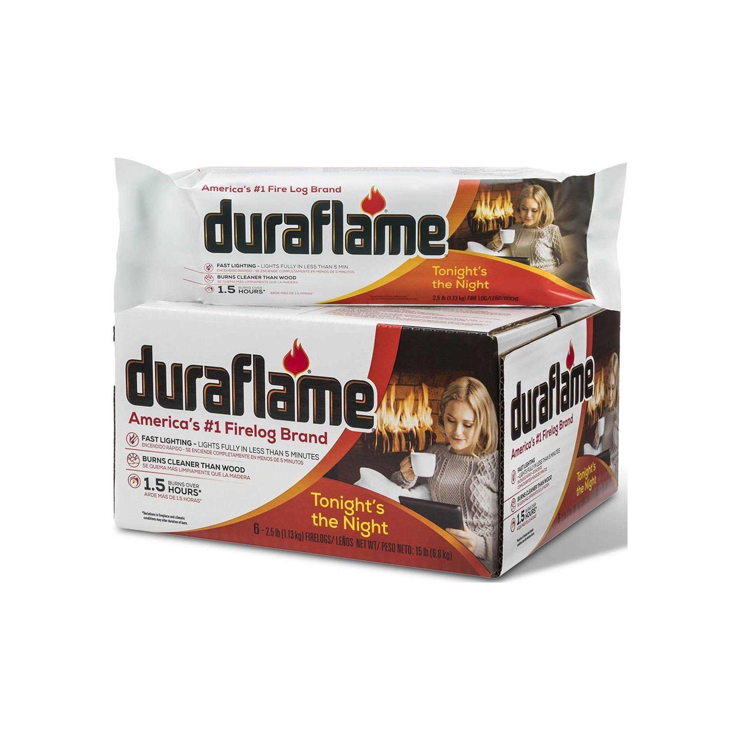 Duraflame 2.5lb 1.5-hr Firelog, 6 Pack