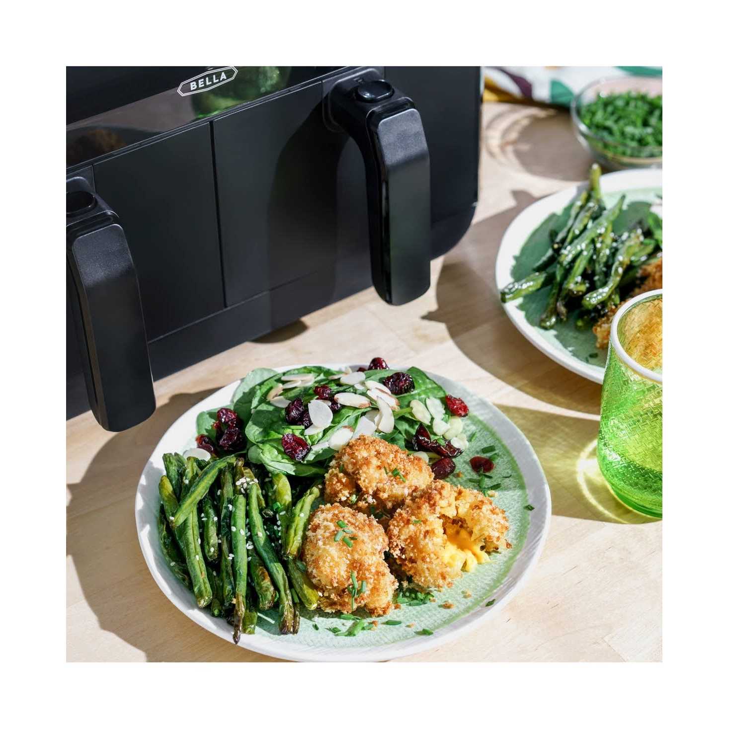 Bella 8-Qt. Dual-Basket Dual Zone Touchscreen Air Fryer 1700W