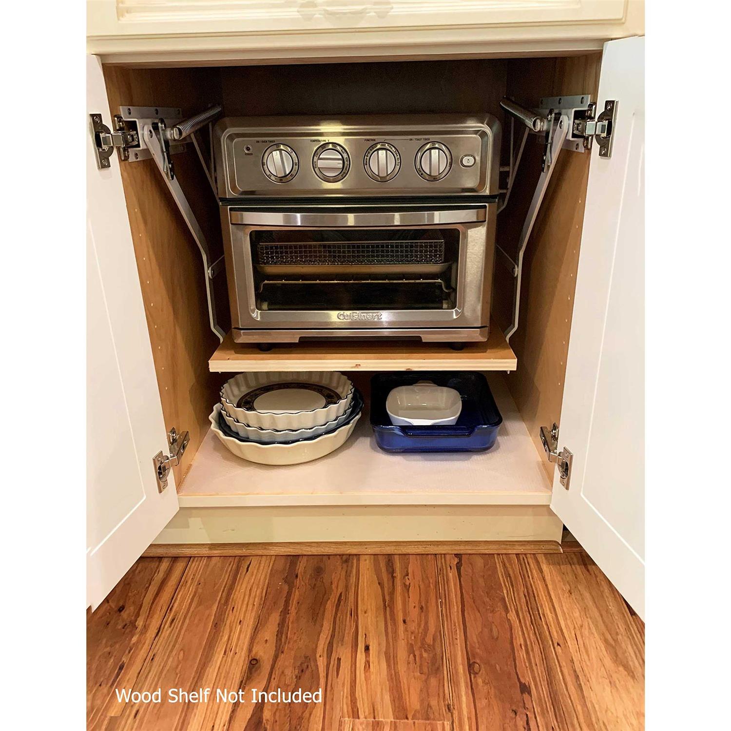 Wood Technology Kitchen Appliance Lift White with Self-locking Sprin