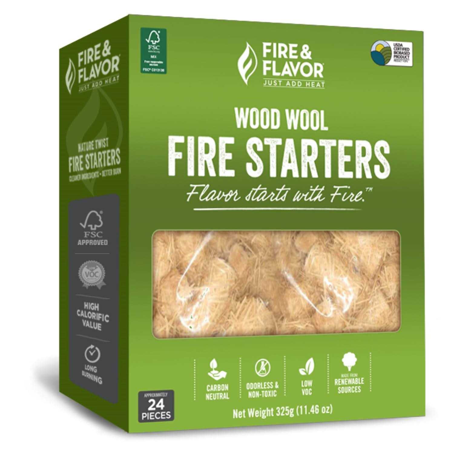 Fire & Flavor Wood Wool Fire Starters