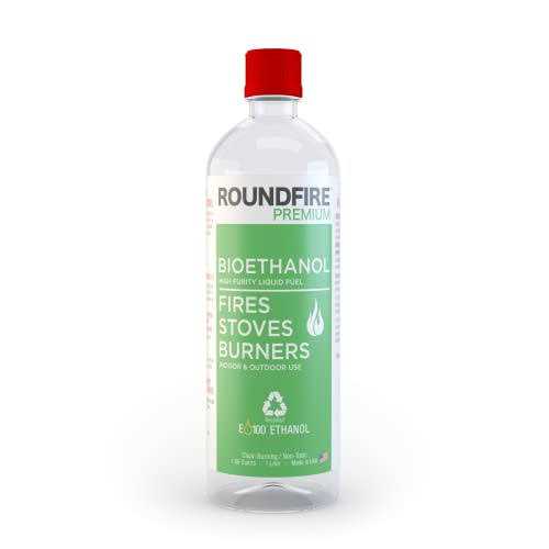 Roundfire Premium Ethanol Fireplace Fuel 1 Liter Fuel for Fire