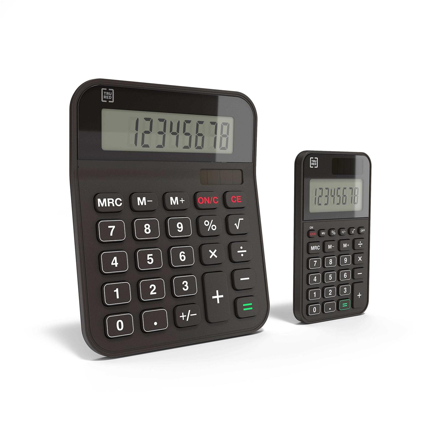 Tru RED Tr230 8-Digit Desktop Calculator