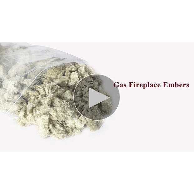 QuliMetal Gas Fireplace Logs Ceramic White Birch Wood Logs